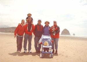 At Cannon Beach in front of "Haystack" Rock